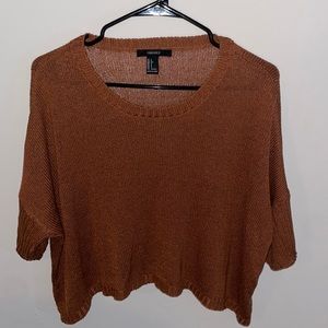 Cutest Brown HalfSleeve & Cropped Sweater!
